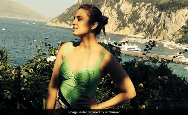 Huma Qureshi's Chic Green Swimsuit Is Doing A Great Job At Beating The Monsoon Blues