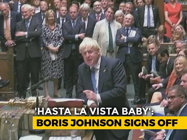 "Hasta La Vista, Baby", Says Boris Johnson After Final Parliament Address