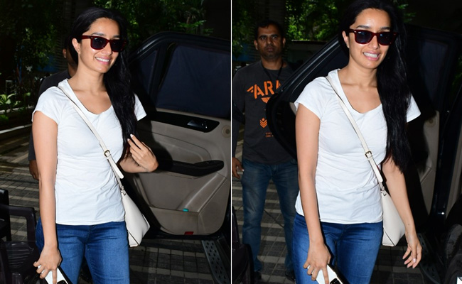 Shraddha Kapoor In Ripped Jeans, A White T-Shirt And Sling Bag Make The Basics Look Brilliant