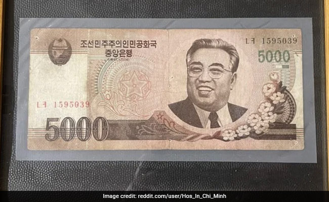 Reddit User Posts Photo Of North Korean Money He "Smuggled Out In Socks"