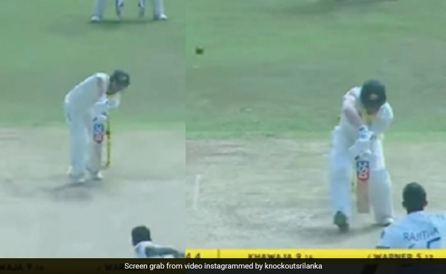 श्रीलंकाई तेज गेंदबाज के 'रॉकेट गेंद' पर हिल गए वॉर्नर, डिफेंस को भेदते हुए गिल्लियां बिखेर दी- Video