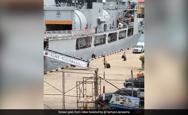 Video: Suitcases Loaded On Sri Lanka Navy Ship As President Flees