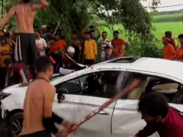 3 'Kanwar' Pilgrims Injured In Haryana Road Accident; Set Car On Fire