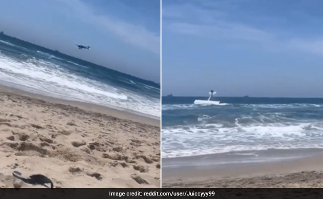 Video Shows Small Plane Crashing Into Ocean In US, Pilot Injured