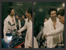 SRK Checks Out The Honda CB500X In New Viral Video, Meets Kartik Aaryan Too SRK Checks Out The Honda CB500X In New Viral Video, Meets Kartik Aaryan Too