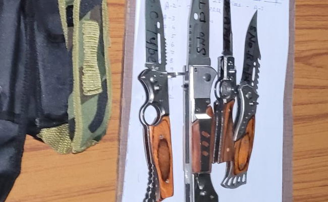 दिल्ली पुलिस ने बरामद किए चीन से आए 14 हजार से ज्यादा बटनदार चाकू