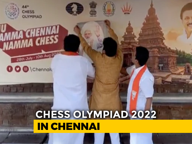 Watch: BJP Man Sticks PM's Photo On Billboards Of Tamil Nadu Chess Event
