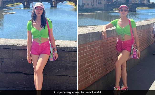Brightening Up Summer Holiday Style Is Sara Ali Khan In A Neon-On-Neon Outfit