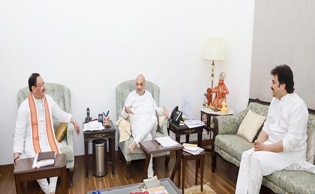 Expelled Congress MLA Kuldeep Bishnoi Meets Amit Shah, JP Nadda In Delhi
