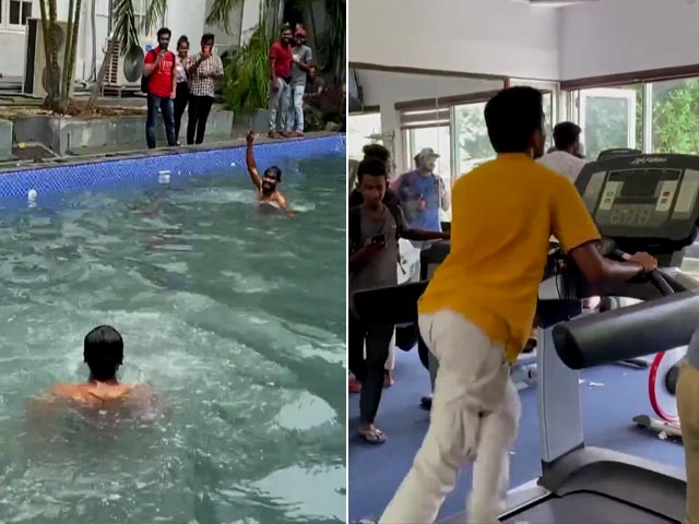 Lankan Protesters Take Selfies, Hit Gym, Swim At President's House