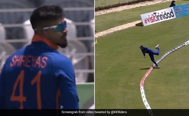 INDvsWI 1st T20 : VIDEO में देखिए कैसे श्रेयस अय्यर ने हवा में उड़कर रोका SIX, मैदान तालियों से गूंज उठा