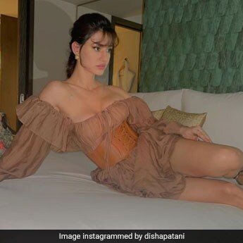 princess polly baby blue dress Disha Patani Stuns in Maroon Saree Ahead of O' Romeo