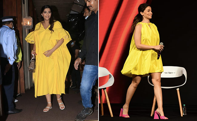 Alia Bhatt, Sonam Kapoor Brighten Up Maternity Style In Peppy Yellow Dresses