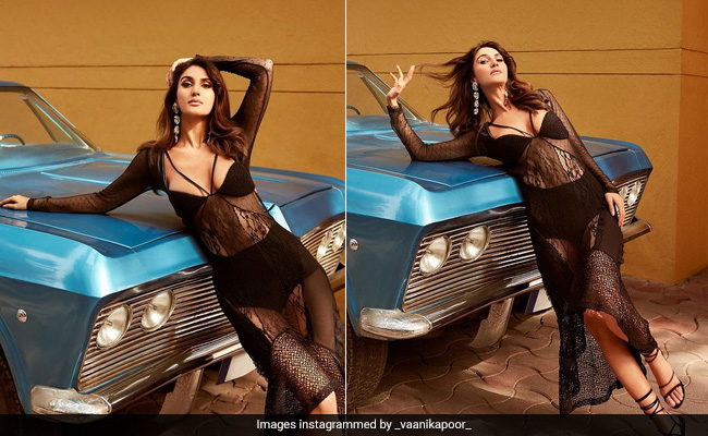 We See Right Through Vaani Kapoor's Incredible Style In A Sheer Black Midi Dress