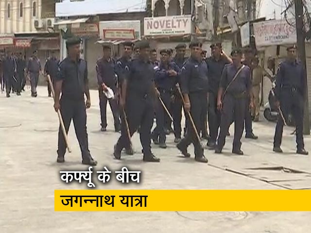 उदयपुर में कर्फ्यू के बीच निकली भगवान जगन्‍नाथ की यात्रा