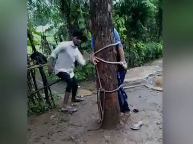 Woman Tied To Tree, Thrashed By Husband After He Sees Her With His Friend
