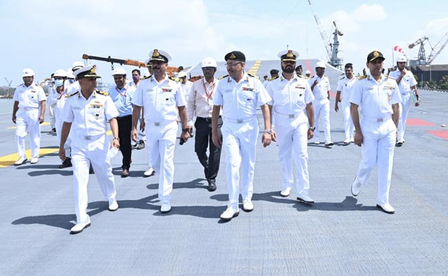 India's First Indigenous Aircraft Carrier 'Vikrant' Handed Over To Navy