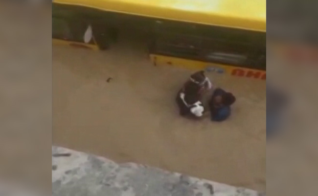 Watch: 30 Schoolchildren Rescued From Bus In Flooded Telangana Underpass