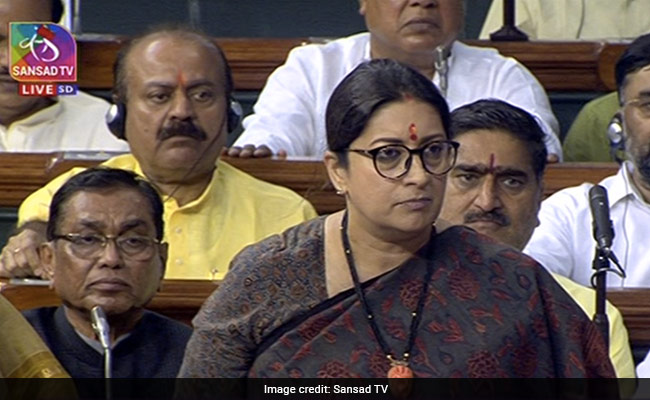No Report Of Starvation Deaths From States, Smriti Irani Tells Parliament