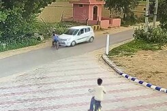 On Camera, Car Rams Children On Cycle In Rajasthan, Driver Doesn't Stop On Camera, Car Rams Children On Cycle In Rajasthan, Driver Doesn't Stop