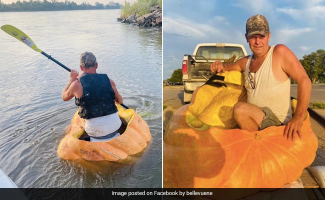 "Hilarious And Inspiring": Man In US Sets Guinness World Record For Longest Trip In A Pumpkin Boat