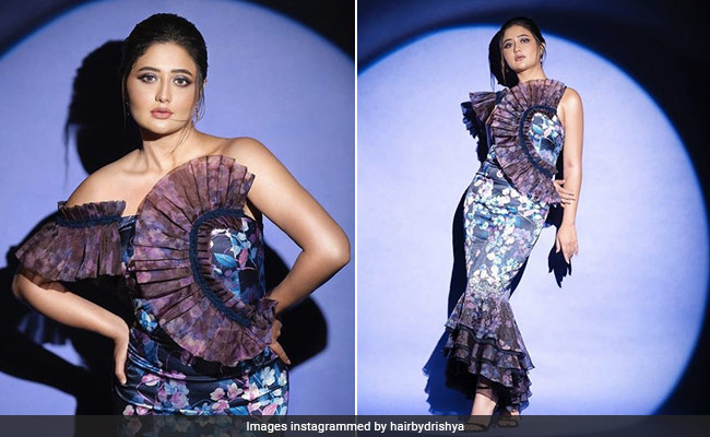 Taking Ruffles To A Whole New Level Is Rashami Desai  In A Structured Gown