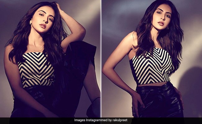 Keeping It Edgy Is Rakul Preet Singh In An Abstract Print Top, Wide Leg Pants