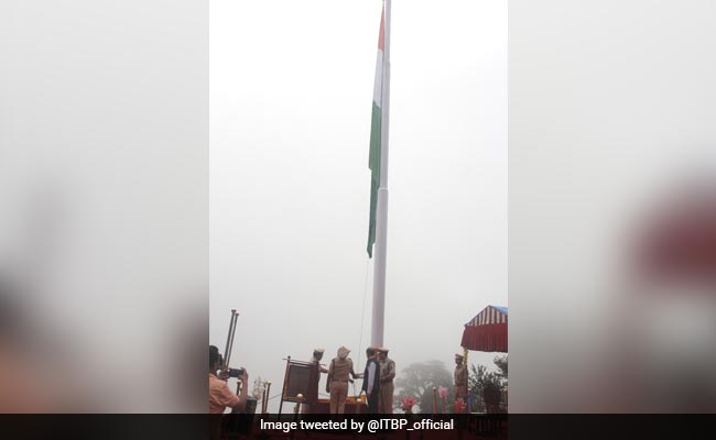 Border Police Installs 72 Feet-High National Flag In Mussoorie