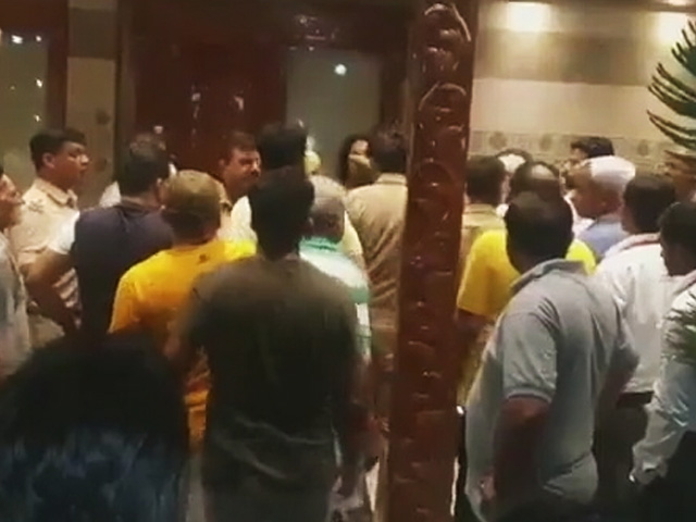 Politician Shrikant Tyagi Who Abused Woman On Run, Supporters Mob Noida Housing Society