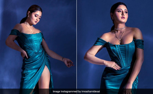 Rashami Desai's Tuesday Blues Are Down To Party In A Blue Corset Dress