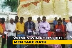 Husbands Replace Elected Wives At Panchayat Oath Ceremony In MP Husbands Replace Elected Wives At Panchayat Oath Ceremony In MP