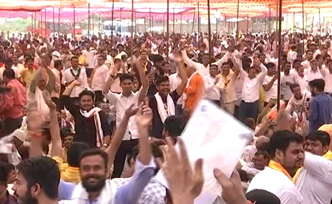 Slogans Slam BJP MP At Big Noida Meet For Politician Filmed Abusing Woman