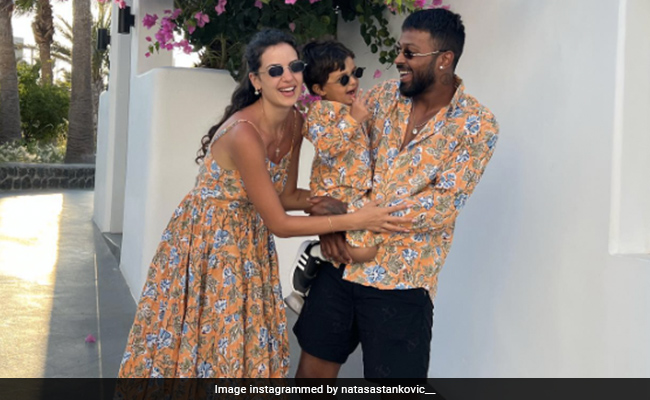 In Greece, Natasa Stankovic Matched Her OOTD With Husband Hardik Pandya And Son Agastya. See Holiday Pic