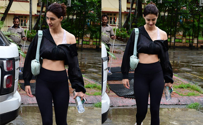 Disha Patani's Cropped Jacket And Sling Bag Makes Athleisure Look So Very Trendy