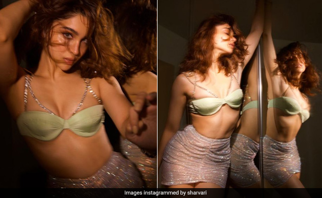 Sharvari Wagh Dazzling Away This Bright In A Green Bralette And Silver Skirt Is This Friday Night's Disco Fever