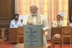 PM Modi Votes As Polling Begins To Elect India's Next Vice President PM Modi Votes As Polling Begins To Elect India's Next Vice President