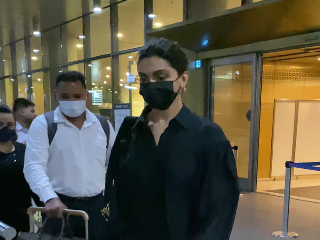 Actor Deepika Padukone Amps Up Her Airport Fashion