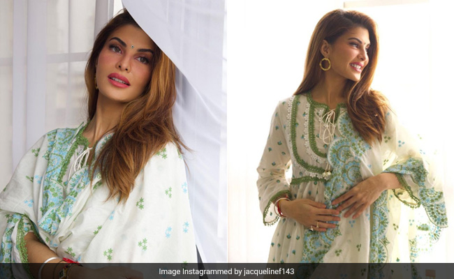 Jacqueline Fernandez Breezes Through The Monsoon Days In A Chic White Cotton Suit