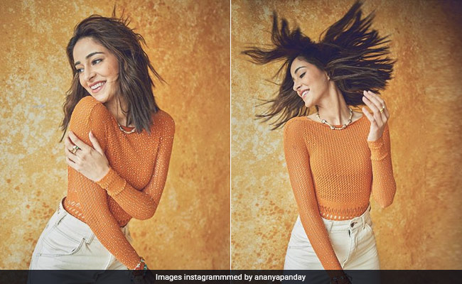 Ananya Panday Is A Ray Of Sunshine In A Zesty Orange Top, Denims