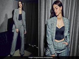 Ananya Panday Gives The Perfect Boss Lady Vibes In A Chequered Pantsuit, Corset Top Ananya Panday Gives The Perfect Boss Lady Vibes In A Chequered Pantsuit, Corset Top