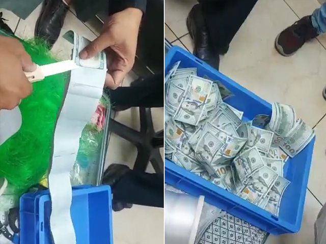 Watch: US Dollars Worth Rs 42.25 Lakh Found Hidden In Plastic Thread Rolls