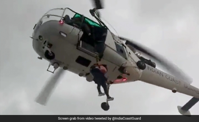 Video: Coast Guard Rescues 5 Aboard Switzerland-Flagged Yacht In Maharashtra