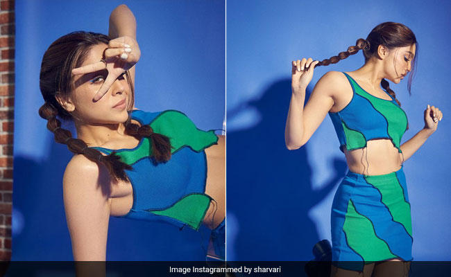 Who Is The Coolest In The Block? Sharvari Wagh In A Quirky Blue And Green Co-Ord Set, Of Course