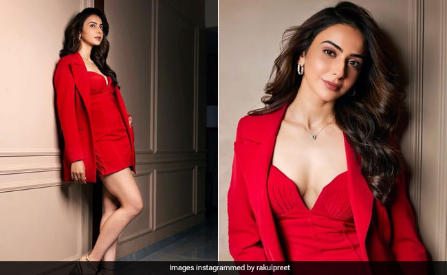 Rakul Preet Singh In A Crimson Mini Dress And Trench Coat Is Making It A Red Letter Day For Us