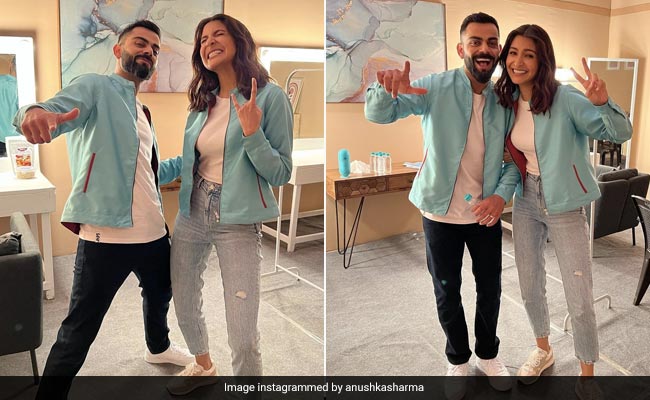What's Cool Blue And Comes In Twos? Virat Kohli And Anushka Sharma's Matching "Rock Band" Jackets
