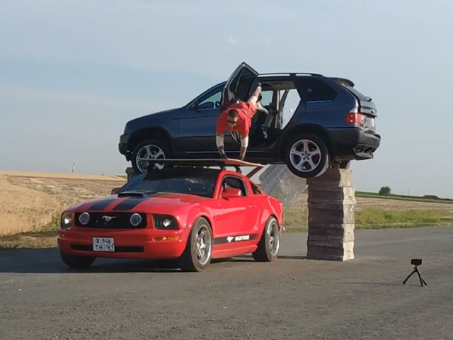 Viral: Russian Stuntman Flies Through Car In Death Defying-Video