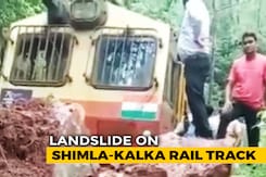 Landslide Hits Shimla-Kalka Heritage Rail Track In Himachal Landslide Hits Shimla-Kalka Heritage Rail Track In Himachal