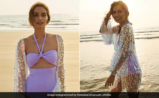 There's A Mermaid On The Loose And That's Probably Manushi Chhillar In A Lilac Cutout Swimsuit