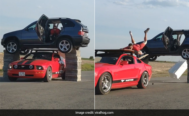 Viral Video: Russian Stuntman Flies Through Car, Internet Calls Him "Human-Bullet"