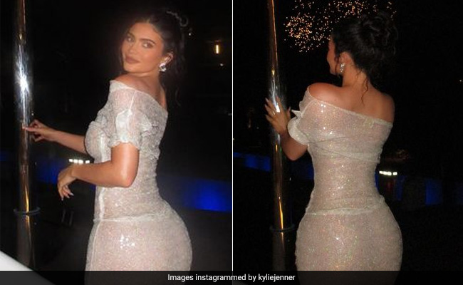 Kylie Jenner's 25th Birthday Dress, To Nobody's Surprise Is Sheer Chic In Silver